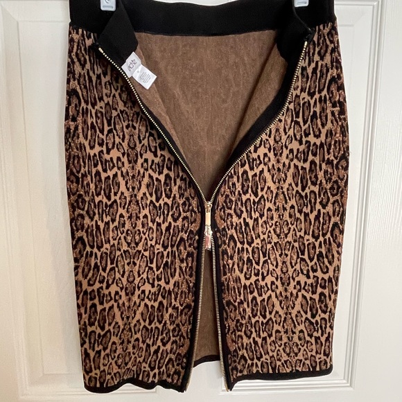 Cache leopard double zip skirt - Picture 5 of 10